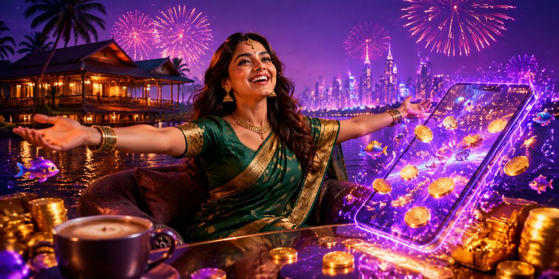 Kerala scenic fishing game with players enjoying online betting